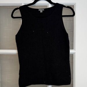 Ann Taylor Black Tank Top 100% cashmere